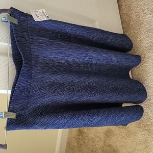 J.M. Fleurette Blue Midi Skirt